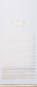 Pashali Eau de Parfum, białe opakowanie z eleganckim złotym logo i tekstem, widok z przodu.