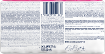 Tył opakowania I Love Make Up suche ręczniczki kosmetyczne, białe, z kodem kreskowym i tekstem o pielęgnacji skóry.