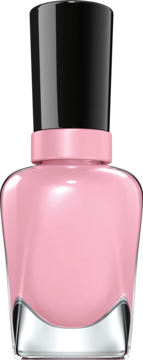 Lakier Sally Hansen Miracle Gel 160 Pinky Promise, jasnoróżowy w szklanej butelce z czarną nakrętką.