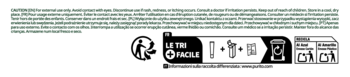 French recycling graphic: 'LE TRI FACILE' with icons showing steps to rinse, separate, and sort various product waste.
