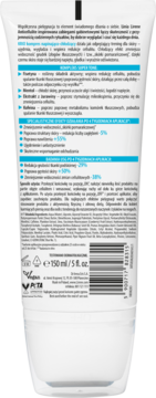 Tył białej tubki balsamu na cellulit, 150 ml, z polskimi napisami, listą składników i kodem kreskowym.