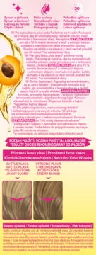 Tył Schwarzkopf Palette Color Shampoo, odcienie Jasny i Średni Blond, z morelą i tekstem o pielęgnacji.