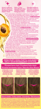 Szampon koloryzujący Schwarzkopf Palette Color Shampoo, butelka z olejkiem morelowym i efekty na włosach.