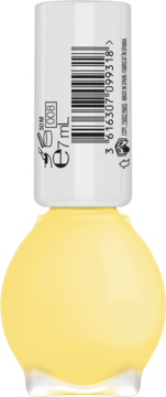 Lakier do paznokci Miss Sporty Pastel Garden, pastelowy żółty, 7ml, szybkoschnący. Widok z przodu.