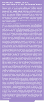 Fioletowa etykieta nocnego kremu z retinalem 0.1% i aktywatorem długowieczności. Białe napisy, instrukcja.