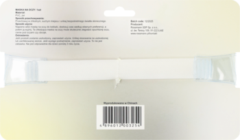 Tył jasnego, kartonowego opakowania produktu z zawieszką, przezroczysty blister, widoczny kod kreskowy i tekst.