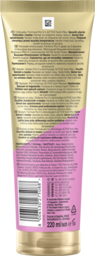 Tył złoto-różowej tubki odżywki Pantene Pro-V 3 Minute Miracle Intensive Repair, widoczny kod kreskowy.