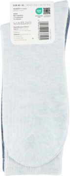 Eloy skarpety męskie front rib, 2 pary, jasnoszare, bawełniane. Złożone, z etykietą produktu, rozmiar 40-45.