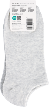 Eloy skarpety męskie, 3 pary jasnoszarych, melanżowych skarpetek stopka, z metką rozmiar 40-45.