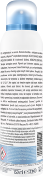 Tył Borotalco Invisible Fresh Ocean antyperspirantu w sprayu 150ml, z polską etykietą i ostrzeżeniami.