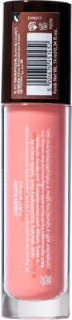 Tył butelki Luminous Liquid Blush Flirty Apricot 10ml, brzoskwiniowy płynny róż, widoczny kod kreskowy.