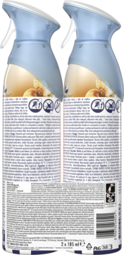 Ambi Pur Gold Orchid odświeżacz powietrza, podwójne opakowanie, widok z tyłu, etykiety z instrukcjami.