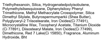 Lista składników balsamu I'm Meme I'm Pep! Balm, zawiera m.in. Triethylhexanoin, Silica, Iron Oxides.