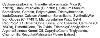 Lista składników cienia do powiek I’m Meme Stick Shadow Shimmer, czytelne czarne litery na białym tle.