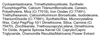 Lista składników cienia do powiek I'm Meme Stick Shadow Shimmer, czytelny tekst na białym tle.