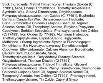 Szczegółowa lista składników cienia do powiek Kaja Wink Dazzle Petal Prism (sztyft i stempel).