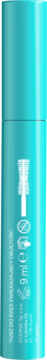 Your Hero Mascara 01 Deep Black, turkusowa tubka tuszu do rzęs z ikoną szczoteczki, metaliczny połysk.