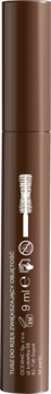 Brązowy tusz do rzęs Your Hero Mascara 02 Deep Brown, pionowy widok opakowania z ikoną szczoteczki.