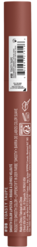 Tył brązowej pomadki Fat Matte Slick Click Toasty Taupe z kodem kreskowym i informacjami o produkcie.