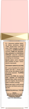 EVELINE WONDER MATCH LUMI FOUNDATION, tył butelki z opisem PL/EN, składnikami PDRN, HA, niacynamid.