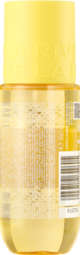 Tył butelki zapachu Latin Flare La Rive 160 ml, z żółtą nakrętką, widoczna etykieta i kod kreskowy.