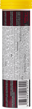 Tył opakowania Isostar Power Tabs 120g, czarna etykieta z polskim opisem składników i kodem kreskowym.