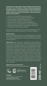 Tył ciemnozielonej butelki Polemika ReFresh! Matcha Wash Daily 230 ml z listą składników i kodem EAN.