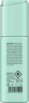Tył jasnozielonej butelki zapachu Citrus Aura 50 ml, z czytelną listą składników i kodem kreskowym.