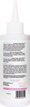 Biała butelka Bosko Cosmetics, peeling trychologiczny do skóry głowy, tył z listą składników i kodem kreskowym.