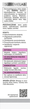 Ulotka SUPREMELAB DERMO BASICS: informacje o kremie dla skóry podrażnionej, składniki, działanie i użycie.