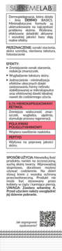 Pełna ulotka SUPREMELAB Dermo Basics z opisem serum 0,1% retinolu, kwasu PGLA i peptydów. Działa przeciwzmarszczkowo.