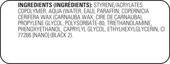 Szczegółowa etykieta składników Revolution Big Lash Fierce Maskary, podkreślająca CI 77266 NANO (Black 2).