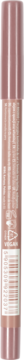 Różowo-złota konturówka do ust long-lasting, metaliczna, pionowo, z niewyraźnym tekstem, widok z przodu.
