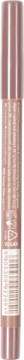 Pionowe ujęcie różowej konturówki do ust long-lasting z olejem opuncji. Etykieta produktu jest niewyraźna.