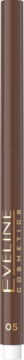 Eveline Cosmetics Celebrity Nudes 05, brązowa matowa konturówka do ust z pionowym złotym napisem.
