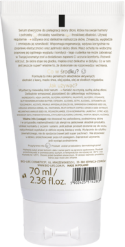 Biała tubka odżywczego serum do rąk Bio-Life Cosmetics, widok z tyłu z opisem po polsku i pojemnością 70ml.