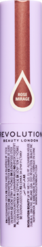 Tył lawendowego cienia Revolution Just Chillin' Cooling Shadow Stick w odcieniu Rose Mirage, z etykietą składu.