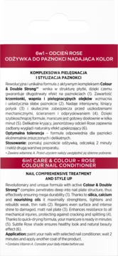 EVELINE COSMETICS Nail Therapy Professional 6w1 Care & Colour,odżywka do paznokci, skoncentrowana, nadająca kolor,  Rose,tył