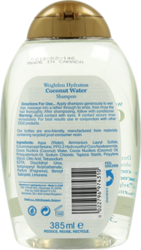 OGX ,szampon do włosów,tył