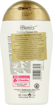 OGX Coconut Milk ,odżywka do włosów z mleczkiem kokosowym,tył