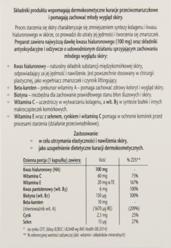 Ulotka suplementu diety Doppelherz Lifting Complex z pełnym opisem składu, działania i dawkowania.