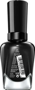 Tył butelki czarnego lakieru do paznokci Sally Hansen Miracle Gel 549 Onyx-Pected.