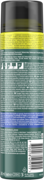 Tył zielono-żółtego opakowania żelu do golenia Gillette Mach3 Extra Comfort 200ml z opisem i kodem kreskowym.
