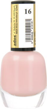 Lakier do paznokci Ados Premium Line 16, bladoróżowy, z kremową konsystencją i wysokim połyskiem, widok frontalny.