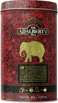 ADALBERT'S TEA ,herbata czarna English Breakfast Tea w saszetkach,tył