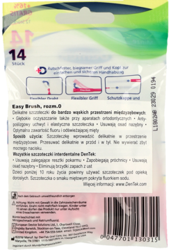 DENTEK ,szczoteczki do bardzo wąskich przestrzeni międzyzębowych, rozm. 2,0,tył