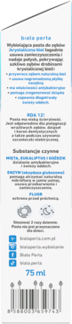 BIAŁA PERŁA Extra White Krystaliczna Biel,pasta do zębów, wybielająca,tył