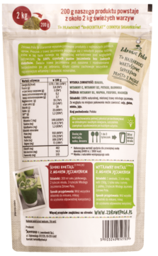 ZDROWE POLA SuperFood ,100% sproszkowanej trawy z polskiego młodego jęczmienia,tył