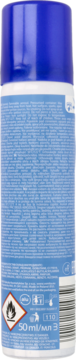Tył niebiesko-białego sprayu koloryzującego Venita 1-Day Color Ocean Blue 50ml, z nadrukami i symbolami.
