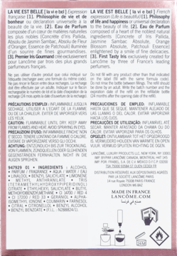 LANCÔME La Vie est Belle ,woda perfumowana dla kobiet,tył